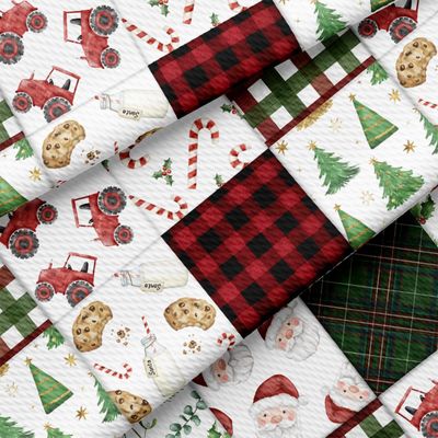 Christmas Bullet Textured Fabric by The Yard Floral Stretch Liverpool - 1 Yard Thick Knit Jersey Fabric for Bows Clothes Sewing (AA1906)