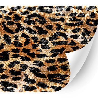 HTV4U Animal Patterned Adhesive Vinyl (Black Leopard Snake, 13.5" x 3 Yard) - Outdoor DIY Craft, Glass, Window, Car Decal Sticker, Design, Cutter