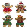 Counted Cross Stitch Kit on Plastic Canvas with Gingerbread. 4 Fabulous Ornaments Different Dimensions 156CS. 14 Count Plastic Canvas Sheets. Superb for Art & Craft Amateurs view 1