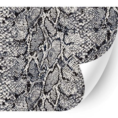 HTV4U Animal Patterned Adhesive Vinyl (Gray Snake Skin, 13.5" x 3 Yard) - Colorful Vinyl, Easy Stick & Peel Printed Patterns for DIY Craft