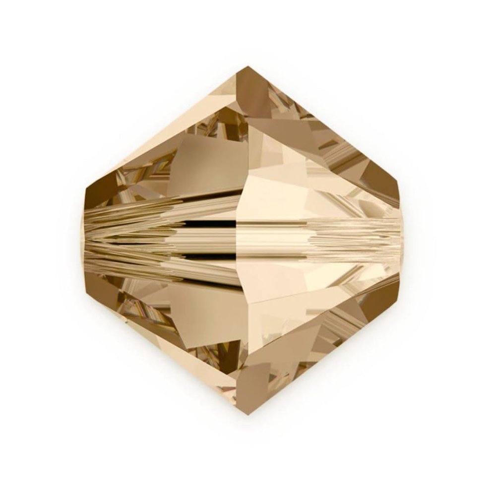 100pcs Authentic Preciosa 6mm Faceted Bicone Crystal Loose Beads Crystal Honey Compatible with Swarovski 5301/5328 for DIY Jewelry Making Pre-B628