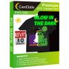 CenDale Glow in The Dark DTF Film - 8.5"x11" 30 Sheets Glow in The Dark DTF Transfer Film for Dark/Light T Shirt Textile, Luminous Green Premium Direct to Film DTF Paper Cold Peel DTF Transfer Sheets view 1