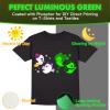 CenDale Glow in The Dark DTF Film - 8.5"x11" 30 Sheets Glow in The Dark DTF Transfer Film for Dark/Light T Shirt Textile, Luminous Green Premium Direct to Film DTF Paper Cold Peel DTF Transfer Sheets view 2