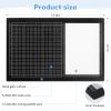 15.6 X 10.1 In Glass Cutting Mat with Protective Pink Carrying Case Compact Size Cutting Board with Measuring Grid and Palette for Paint, Mix media Ink Card Making -Art and craft Work Station view 2
