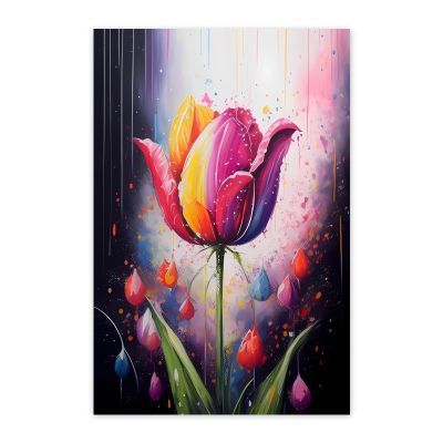 Worihut 5D Diamonds Painting Kits for Adults,?Tulip Flower DIY Full Round Diamond Art Cross-Stitch Perfect for Hotel and Bar Decor Holiday Birthday Gifts 8x12 Inch
