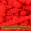 uxcell 10 Yards Pom Pom Ball Fringe Trim, Ribbon Sewing Accessory DIY Crafts for Home Curtain Clothes Pillow Decoration (12mm, Red) view 4