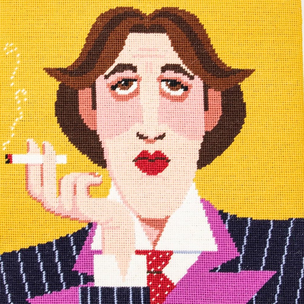 HM NABAVIAN Appletons Wool Needlepoint Kit Portraits Range - Oscar Wilde Designed by Emily Peacock