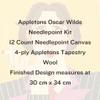 HM NABAVIAN Appletons Wool Needlepoint Kit Portraits Range - Oscar Wilde Designed by Emily Peacock view 2