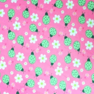 Pico Textiles 1 Yard - Lady Bugs Fuchsia Fleece Fabric - Sold by The Yard - Print Fleece Fabric - Ideal for Sewing Projects, Scarves, No Sew Fleece Throws & Tie Blankets