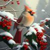 Gorgeous Cardinal Funny Bird Diamond Painting Kits for Adults,5D DIY Round Full Drill Cross Stitch Crystal Rhinestone Embroidery Paintings Arts Crafts 8 * 12inch view 1