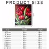 NSUAJOF Red Tulip Diamond Painting Kits Elegant Art Painting 5D DIY Full Round Drill Adults Beginners, Personalized Gifts for Family Friends Home Wall Decor 18x24 Inch view 2