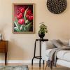 NSUAJOF Red Tulip Diamond Painting Kits Elegant Art Painting 5D DIY Full Round Drill Adults Beginners, Personalized Gifts for Family Friends Home Wall Decor 18x24 Inch view 4