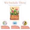 NSUAJOF Butterfly Tulip Diamond Painting Kits Elegant Art Painting 5D DIY Full Round Drill Adults Beginners, Personalized Gifts for Family Friends Home Wall Decor 20x30 Inch view 3
