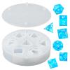 Resin Dice Mold, Polyhedral Dice Mold Resin Dice Making 7 Standard Stereoscopic Dice Cavities Silicone Template for DIY Dices Table Game Dice Lovers Gift view 1