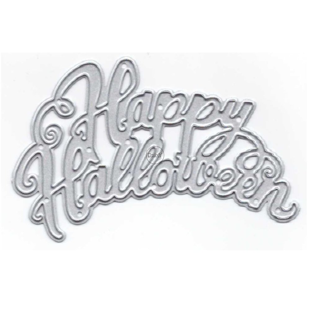 DzIxY Happy Halloween Metal Cutting Dies for Card Making Kit Embossing Paper Die Cuts Scrapbook Machine Stencils Storage Pockets Supplies