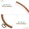 Lurrose 2pcs Imitation Wood Embroidery for Cross Stitching Needlework DIY Craft Projects Rings for Quilting and Home Decoration view 4