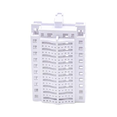 rockible Miniature Apartment Building Apartment Landscape Material Props Unpainted House Realistic Diorama Residential Building Model, Style A, 1. 800