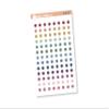 Hobonichi Cousin Grid Circle Dot Planner Stickers | Muted Rainbow on Clear Matte | B-552-MCM view 1
