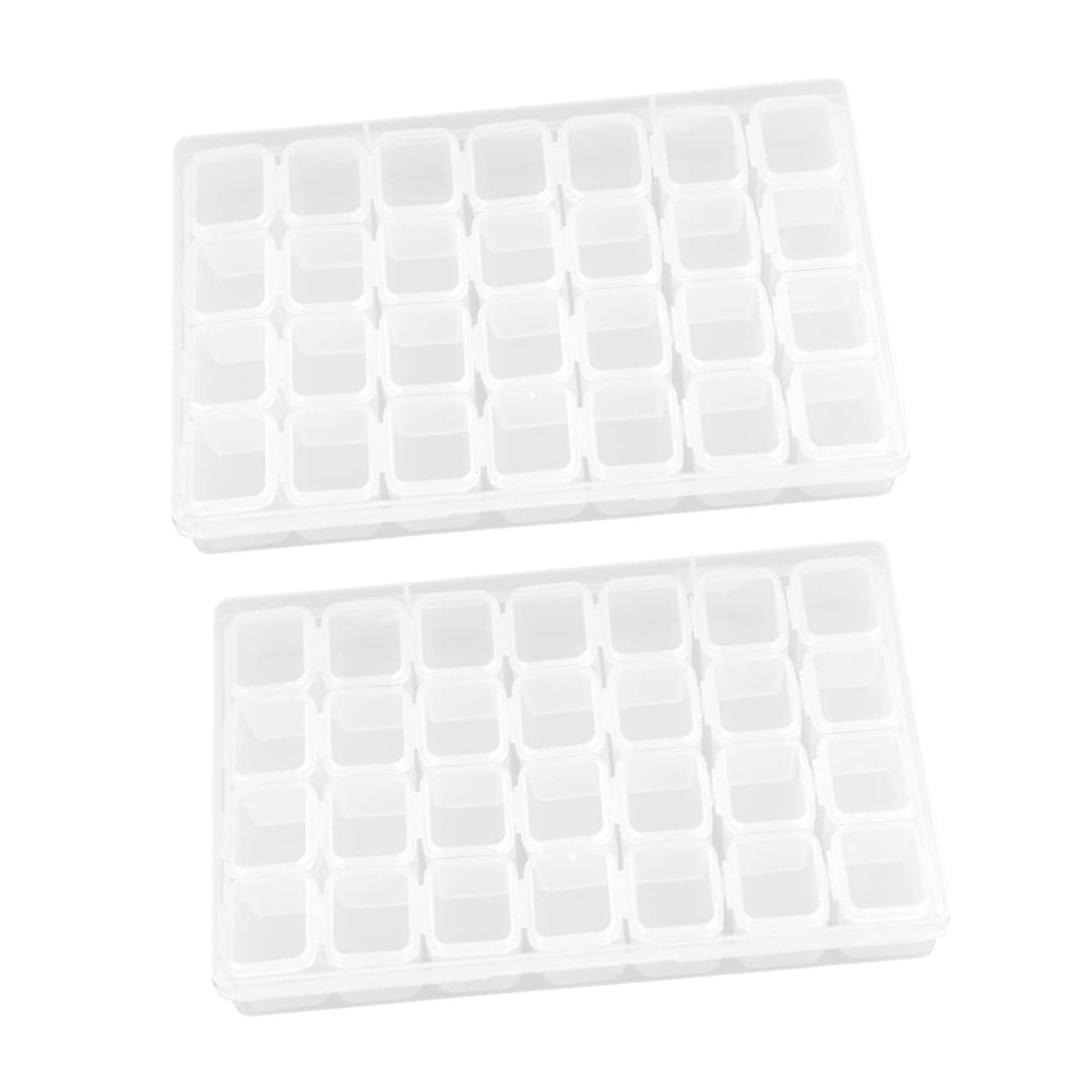 Anneome 2pcs Organizer Box for Bead Storage Case Diamond Storage Container Mini Compartments Lightweight and Compact