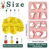 Craftdady Christmas Polymer Clay Cutters 12 Styles Plastic Clay Earring Cutters Christmas Tree Glove Stockings Clay Molds with Hole Punches for Crafts DIY Jewelry Making Xmas Decorations view 3