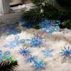 Yoksas 120 Pieces Fantasy Snowflake Stickers - Transparent, Waterproof, Holographic Christmas Decorations Winter Stickers for Junk Journals, Scrapbooking, Gift Wrapping view 3
