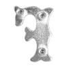 Alphabet Letter F Shiny Silver Screw Back Concho 1339-06 view 2