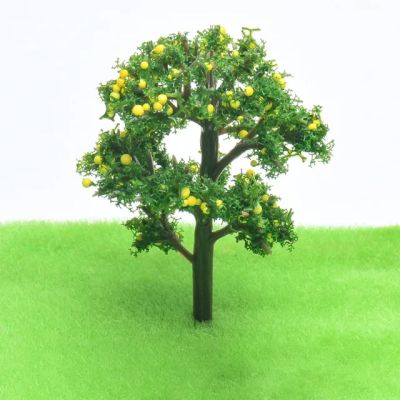 MANGOUSONG Miniature Trees,1Pcs Plastic Model Train Artificial Miniature Model Tree Scenery Railroad Decoration Building Landscape Accessories Cyan 7cm