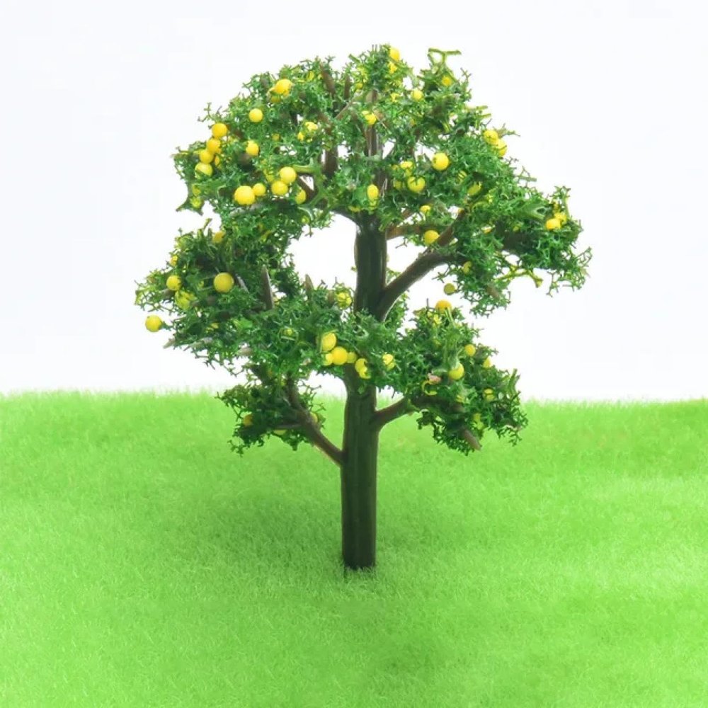 MANGOUSONG Miniature Trees,1Pcs Plastic Model Train Artificial Miniature Model Tree Scenery Railroad Decoration Building Landscape Accessories Cyan 7cm