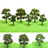 MANGOUSONG Miniature Trees,1Pcs Plastic Model Train Artificial Miniature Model Tree Scenery Railroad Decoration Building Landscape Accessories Cyan 7cm view 2