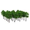 MANGOUSONG Miniature Trees,40Pcs Plastic Model Trees Train Railroad Scenery Dark Green 1:250 Z Scale view 1