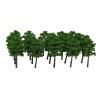 MANGOUSONG Miniature Trees,40Pcs Plastic Model Trees Train Railroad Scenery Dark Green 1:250 Z Scale view 2
