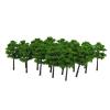 MANGOUSONG Miniature Trees,40Pcs Plastic Model Trees Train Railroad Scenery Dark Green 1:250 Z Scale view 3