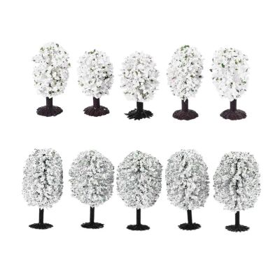 MANGOUSONG Miniature Trees,5Pcs Model Tree Train Railroad Scenery Diorama for Landscape