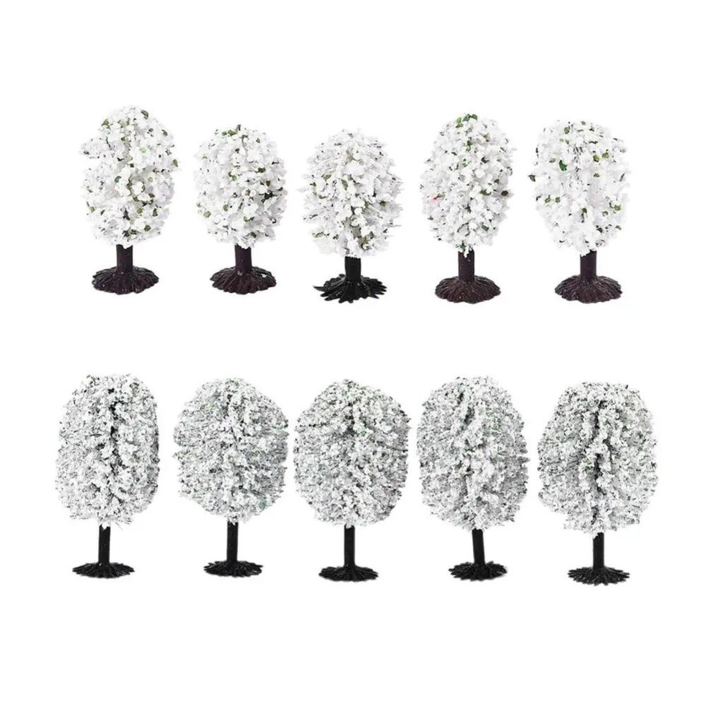 MANGOUSONG Miniature Trees,5Pcs Model Tree Train Railroad Scenery Diorama for Landscape