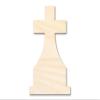 Unfinished Wood Tombstone Cross Shape | Craft Cutout | up to 46" DIY 12" / 1/8" view 1