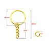 100Sets 1 inch Keychain Rings Golden Split Round Key Ring with Chain and Open Jump Rings for DIY Keychain Making Crafts view 2