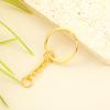 100Sets 1 inch Keychain Rings Golden Split Round Key Ring with Chain and Open Jump Rings for DIY Keychain Making Crafts view 4