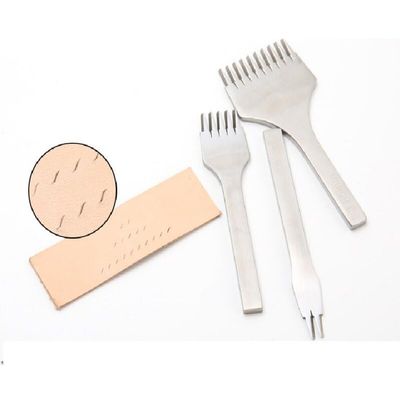 Leather Punching Tool Hand Leather Craft Die-steel Chisel French Style Pricking Iron Sharp Sewing Hole 2.7/3.0/3.38/3.85mm - (Color: 3.38mm)