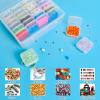 ZOQINI Bead Organizer Box, 84Pcs Small Clear Plastic Storage Containers, 3 Large Craft Organizer Boxes, 3 Sheets Label, Mini Parts Storage Solution for Beading Jewelry Making Diamond Arts Screws Seeds view 3