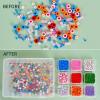 ZOQINI Bead Organizer Box, 84Pcs Small Clear Plastic Storage Containers, 3 Large Craft Organizer Boxes, 3 Sheets Label, Mini Parts Storage Solution for Beading Jewelry Making Diamond Arts Screws Seeds view 4