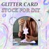 Kosiz 100 Sheets Metallic Holographic Card Stock Shiny Glitter Cardstock Iridescent Mirror Paper 8.5 x 11'' 250 GSM Thick Mixed Color Foil Paper for Scrapbook Letter Poster Craft(Purple) view 4