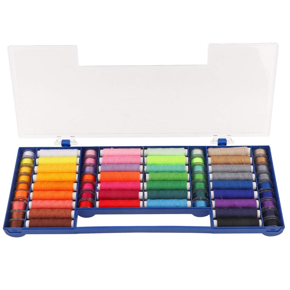 Wnvivi 64Pcs Sewing Thread Kit,32 Color Sewing Threads for Sewing Machine,Polyester Sewing Thread for Sewing Tools Kit