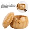 Nachukan Bamboo Yarn Bowl with Removable Lid - Wool Yarn Holder for Knitting & Crocheting, Bamboo Yarn Storage Bowl for Crafting view 3