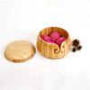 Nachukan Bamboo Yarn Bowl with Removable Lid - Wool Yarn Holder for Knitting & Crocheting, Bamboo Yarn Storage Bowl for Crafting view 4