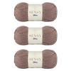 3 Skeins of Sensy Chino Soft Cotton Yarn, Soft Baby Cotton Yarn, Amigurumi Yarn, 3.5 oz, 360 Yards, Gauge 2 Fine (Dark Mink) view 1