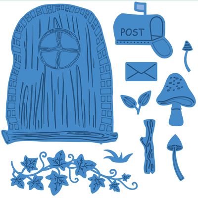 Creative Expressions Jamie Rodgers Fairy Village Magical Door Craft Die, Metal, Largest 5.9 cm x 7.4 cm