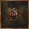 Bronc Rider Two Quilt Panel - CBY-010 - Size 20" x 16", Quality Quilting Cotton, Digitally Printed view 1