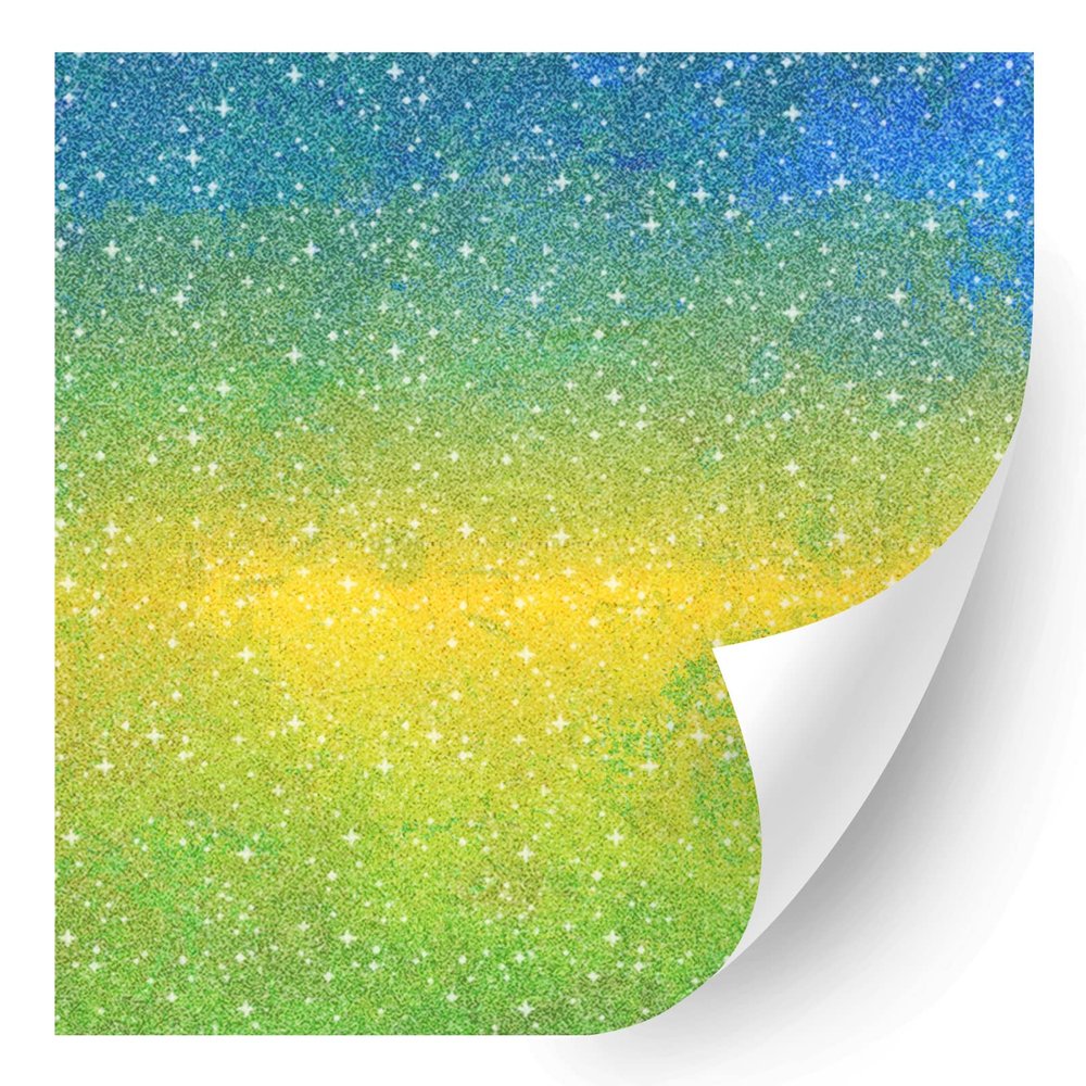 HTV4U Glitter Ombre Patterned Heat Transfer Vinyl (7A, 12" x 3 Yards) - Iron on Vinyl, Heat Press Transfer Paper, Graphic Design for Clothing