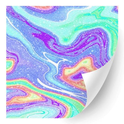HTV4U Glitter Ombre Patterned Heat Transfer Vinyl (Neon Wave, 12" x 3 Yards) - Tie Dye Look Printed Patterned Iron on Vinyl, Heat Press Paper for T-Shirt DIY