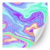HTV4U Glitter Ombre Patterned Heat Transfer Vinyl (Neon Wave, 12" x 3 Yards) - Tie Dye Look Printed Patterned Iron on Vinyl, Heat Press Paper for T-Shirt DIY view 1